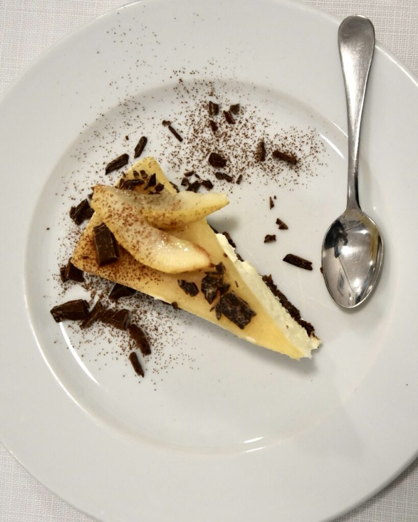 Cheesecake autunnale alle pere